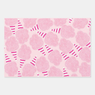 Pink Cotton Candy Pattern Wrapping Paper Sheets