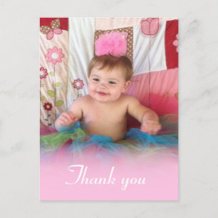Pink Cotton Candy: Picture Thank You Postcard
