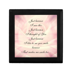 Pink Country Chic Poem design Keepsake Box