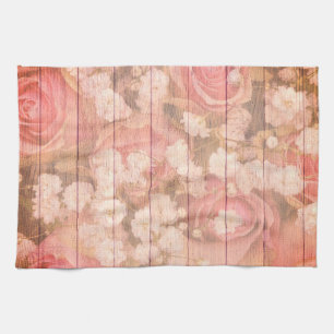 Pink Country Chic Roses Towel