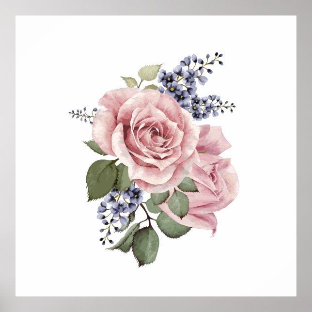 Pink Country Rose Poster (Front)