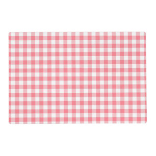 Pink Country Summer Picnic Gingham Placemat