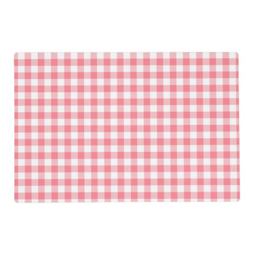 Pink Country Summer Picnic Gingham Placemat
