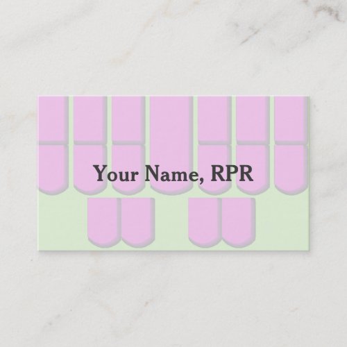 Pink Court Reporting Machine Keys Business Card