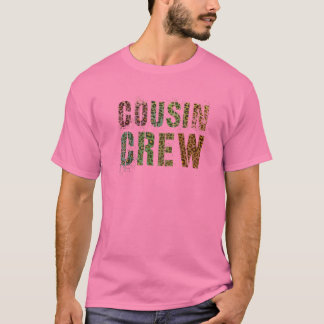 Pink COUSIN CREW Leopard Print Funny Grammy Pawpaw T-Shirt