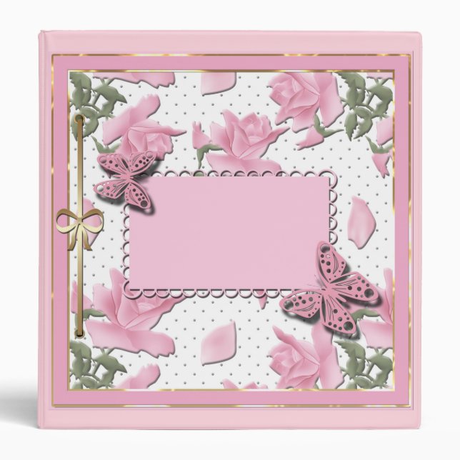 Pink cover 3 ring binder (Front)