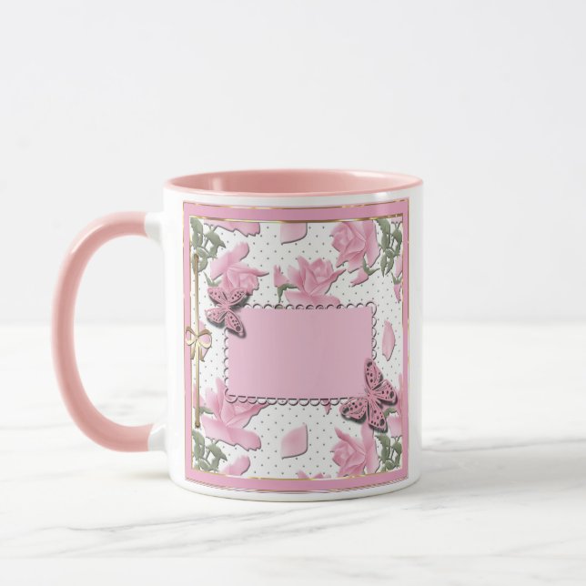 Pink cover mug (Left)