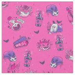 pink covid germs halloween creepy fabric