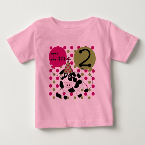Pink Cow 2nd Birthday T_shirts and Gifts