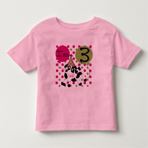 Pink Cow 3rd Birthday Tshirts and Gifts