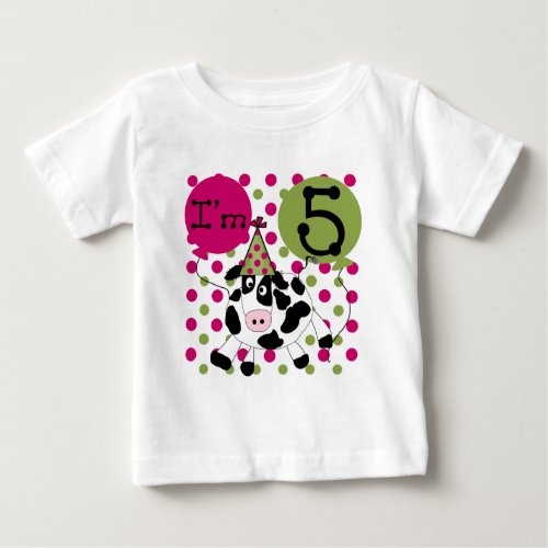 Pink Cow 5th Birthday Tshirts and Gifts