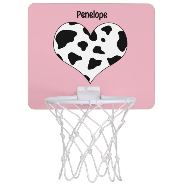 Pink Cow Lovers Mini Basketball Hoop (Front)