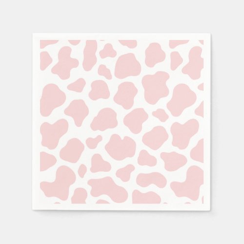 Pink Cow Pattern Napkins