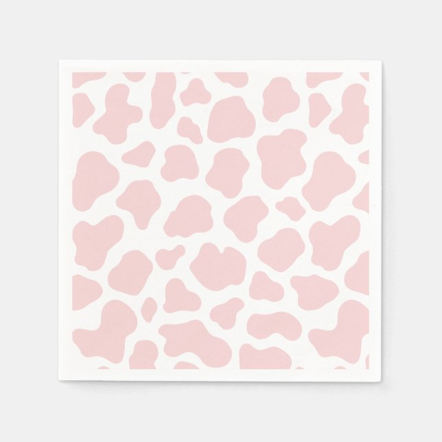 Pink Cow Pattern Napkins (Front)