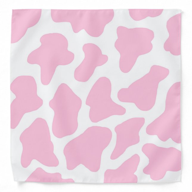 pink cow print bandana (Front)