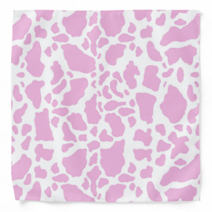 Pink Cow Print Bandana