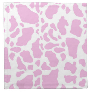 Pink Cow Print Cloth Napkin