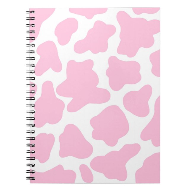 pink cow print notebook (Front)
