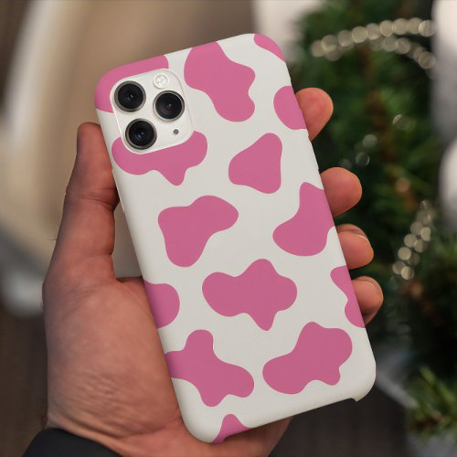 pink cow print Phone Case