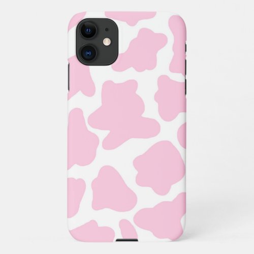 pink cow print phone case