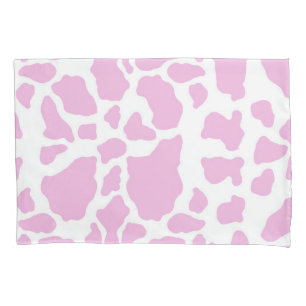 Pink Cow Print Pillow Case