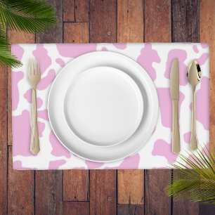 Pink Cow Print Placemat