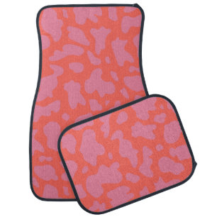 Pink Cow print Western Cowgirl Girl Women Car Floor Mat