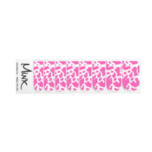 Pink Cow Skin Print Cowboy Rodeo Minx Nail Art