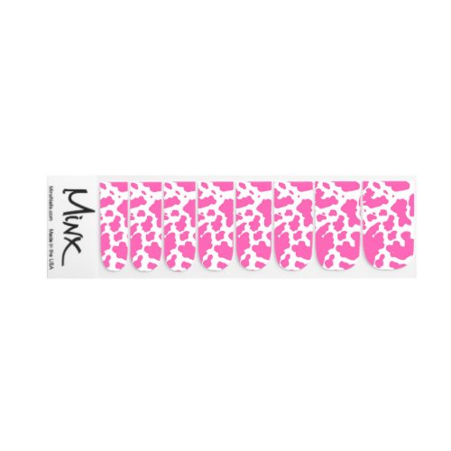  Pink Cow Skin Print Cowboy Rodeo Minx Nail Art