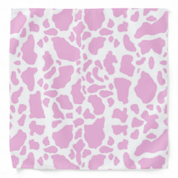 Pink Cow Spots Animal Print Pattern Bandana