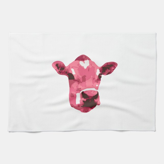 Pink cow towel (Horizontal)