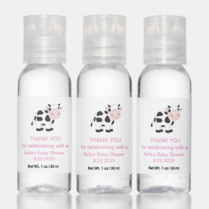 Pink Cow Travel Bottle Set Hand Sanitizer