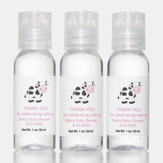 Pink Cow Travel Bottle Set Hand Sanitizer (Set)