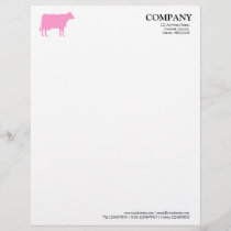 Pink Cow - White Letterhead