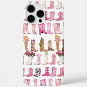Pink Cowboy Boots Design Phone Case
