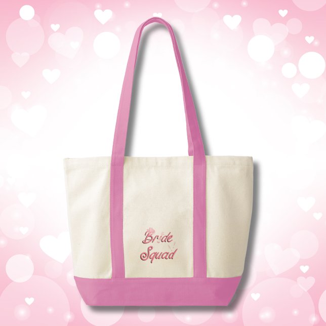 Pink Cowboy Hat With Flowers Bride Squad  Tote Bag (Creator Uploaded)