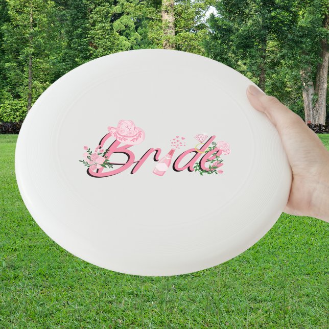 Pink Cowboy Hat With Flowers Bride  Wham-O Frisbee (Creator Uploaded)