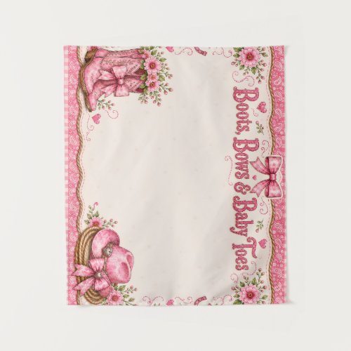 Pink Cowgirl Baby Shower Paper Plates | Boots Bows Tapestry