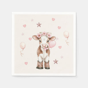 Pink Cowgirl Birthday Farm Theme 1st Napkins