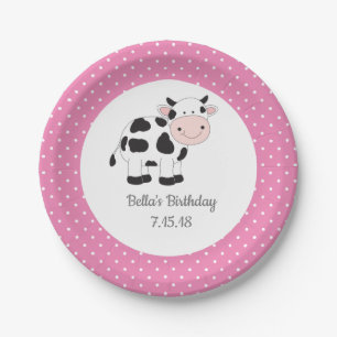 Pink Cowgirl Birthday Paper Plates