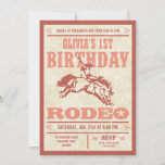 Pink Cowgirl Birthday Rodeo Poster Invitations at Zazzle