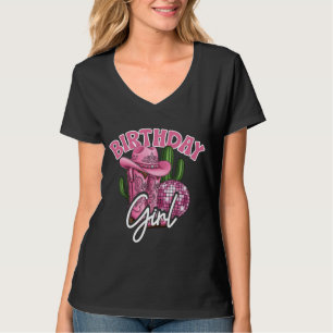 Pink Cowgirl Birthday Western Glam Style T-Shirt