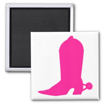 Pink Cowgirl Boot Magnet by pinkgifts4you at Zazzle