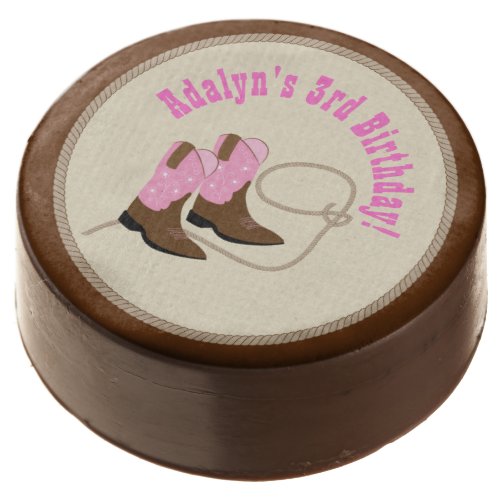 Pink Cowgirl Boots Western Birthday Party Chocolate Covered Oreo