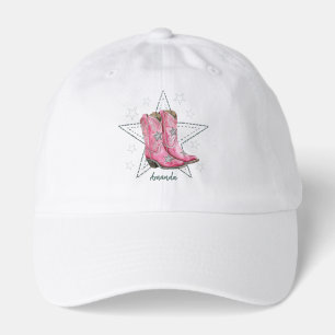 Pink Cowgirl Boots with Stars Hat