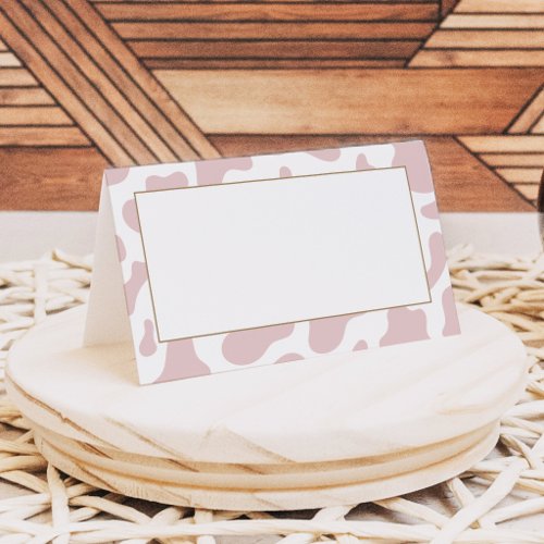 Pink Cowgirl Clothesline Baby Shower Buffet Food Place Card