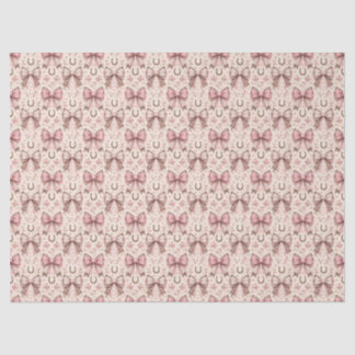 Pink Cowgirl Coquette Bows Western Birthday Tissue Paper