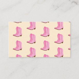 Pink Cowgirl Cowboy Boots Country Texas Ranch Business Card
