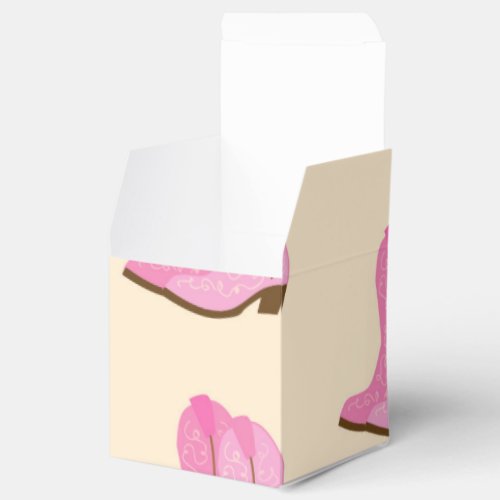 Pink Cowgirl Cowboy Boots Country Texas Ranch Favor Boxes