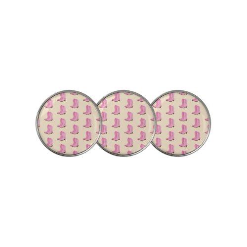 Pink Cowgirl Cowboy Boots Country Texas Ranch Golf Ball Marker